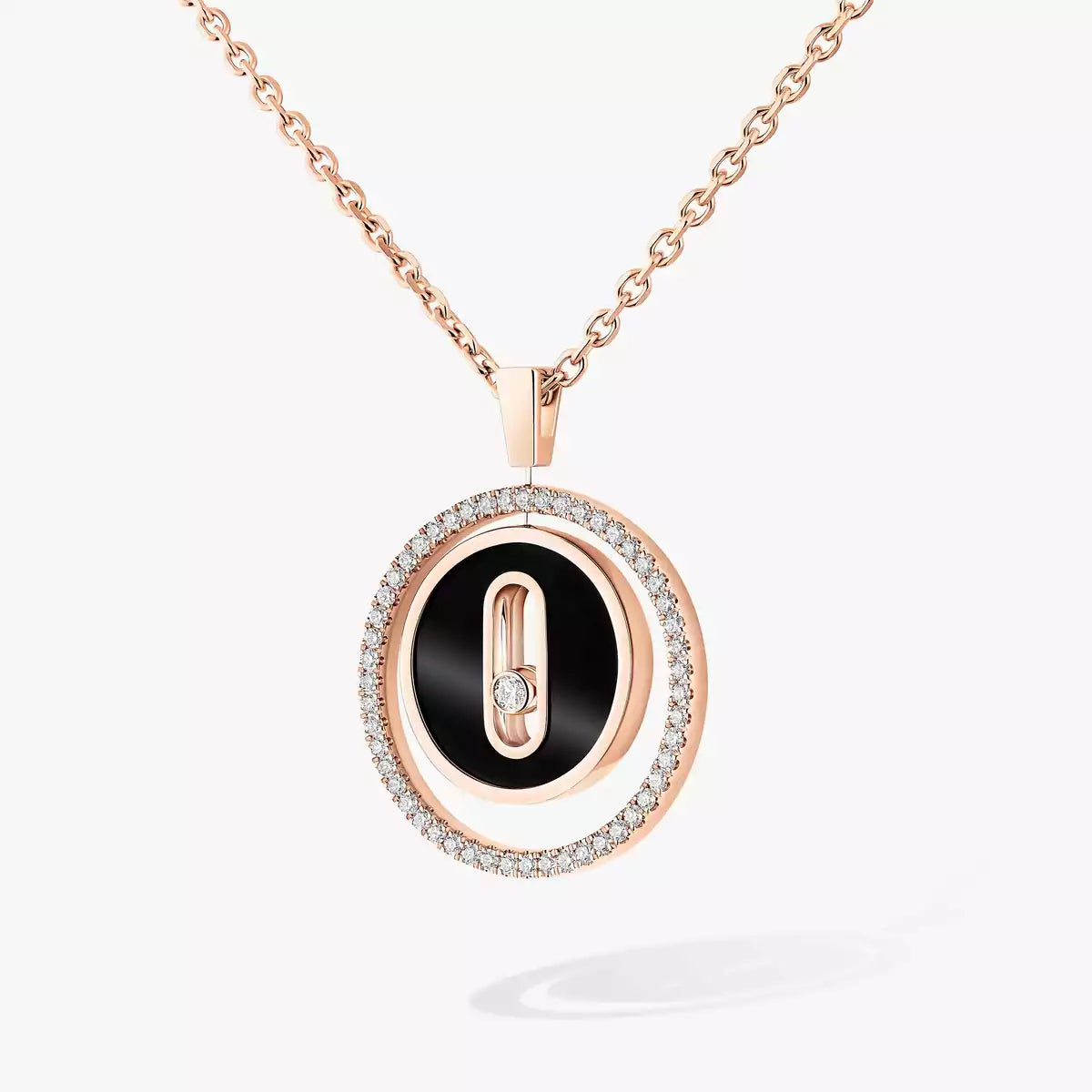 [VA]Lucky Move Diamond Necklace in Rose Gold and White Mother-of-Pearl