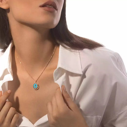 [VA]Lucky Move Diamond Necklace in Rose Gold and White Mother-of-Pearl