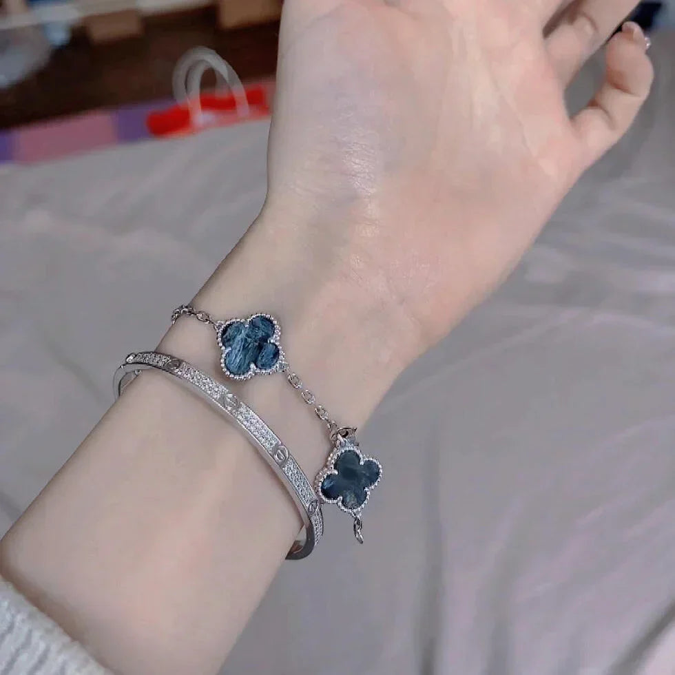 [VA]LUCKY CLOVER 5-MOTIF BRACELET - PIETERSITE COLLECTION