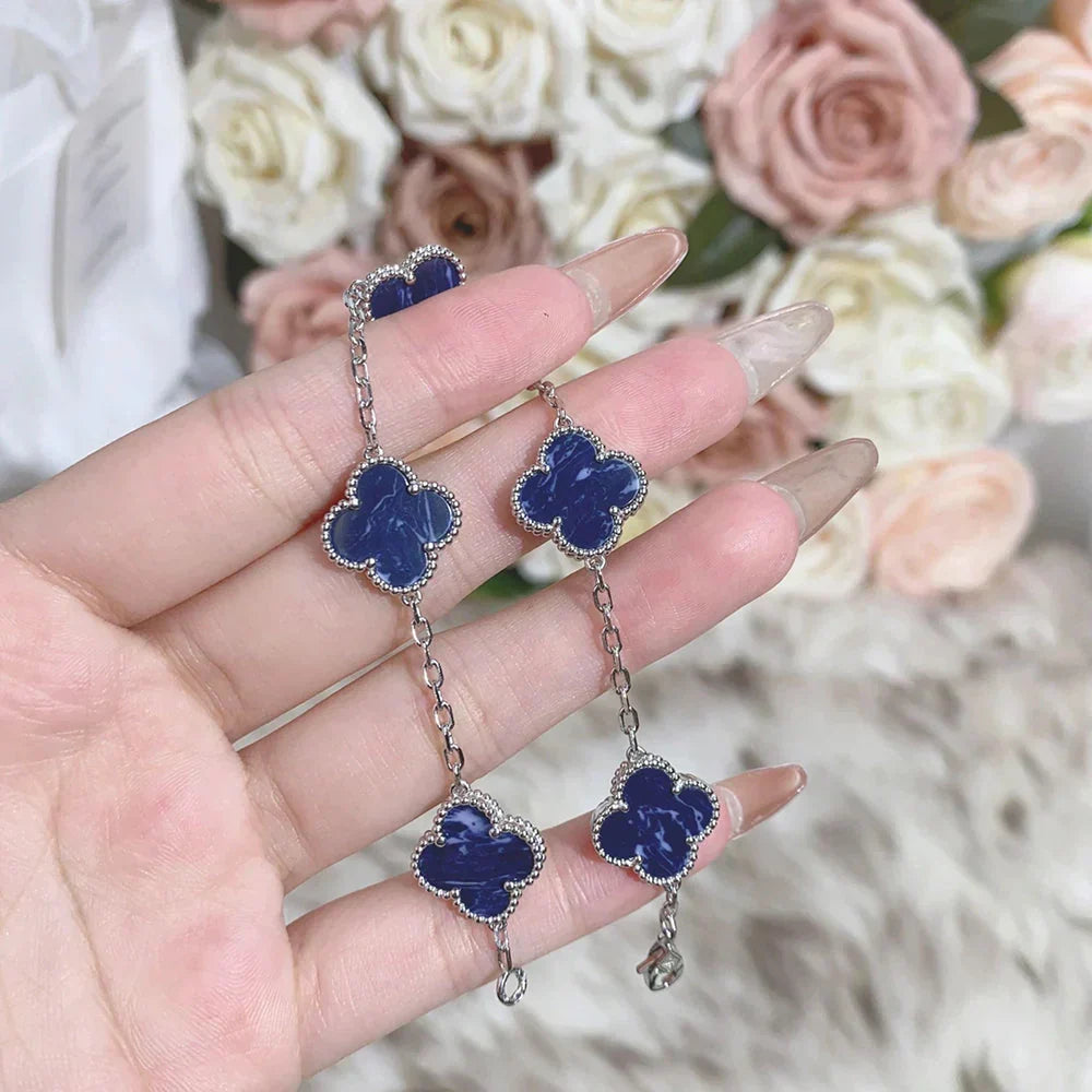 [VA]LUCKY CLOVER 5-MOTIF BRACELET - PIETERSITE COLLECTION