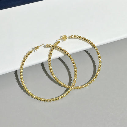 [VA] SMOOTH BEAD STUD EARRINGS
