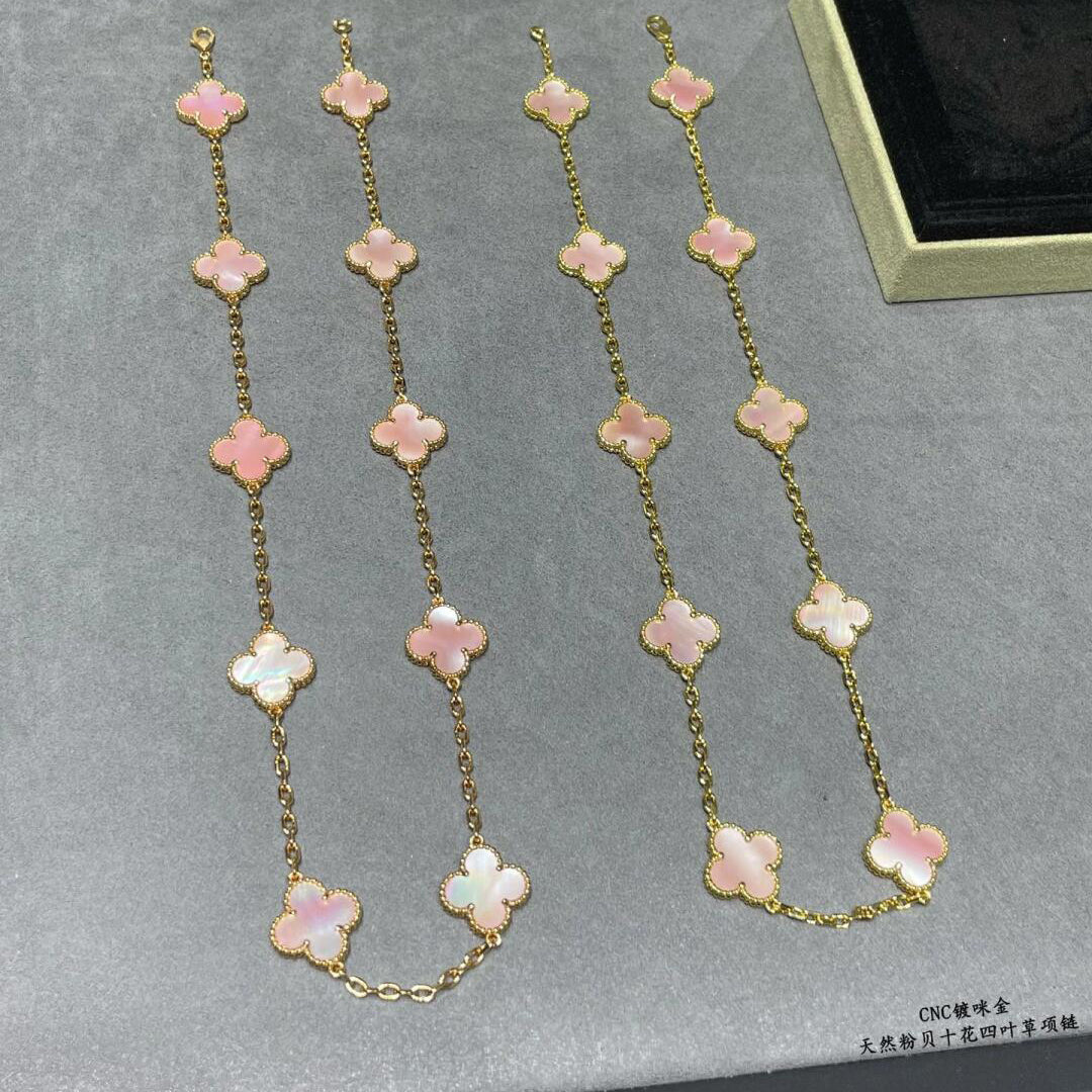 [VA]CLOVER 10 MOTIVE HALSKETTE PINKES PERLMUTT