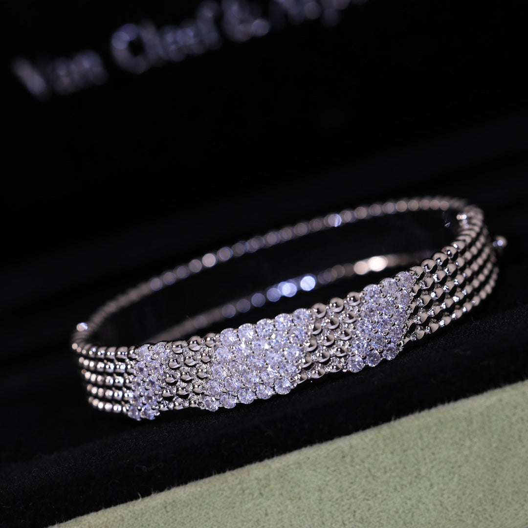 [VA]  FIVE-ROW DIAMOND BRACELET