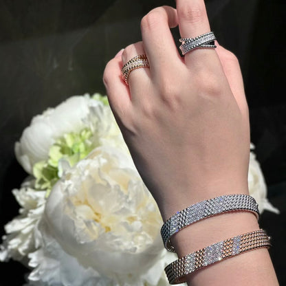 [VA]  FIVE-ROW DIAMOND BRACELET