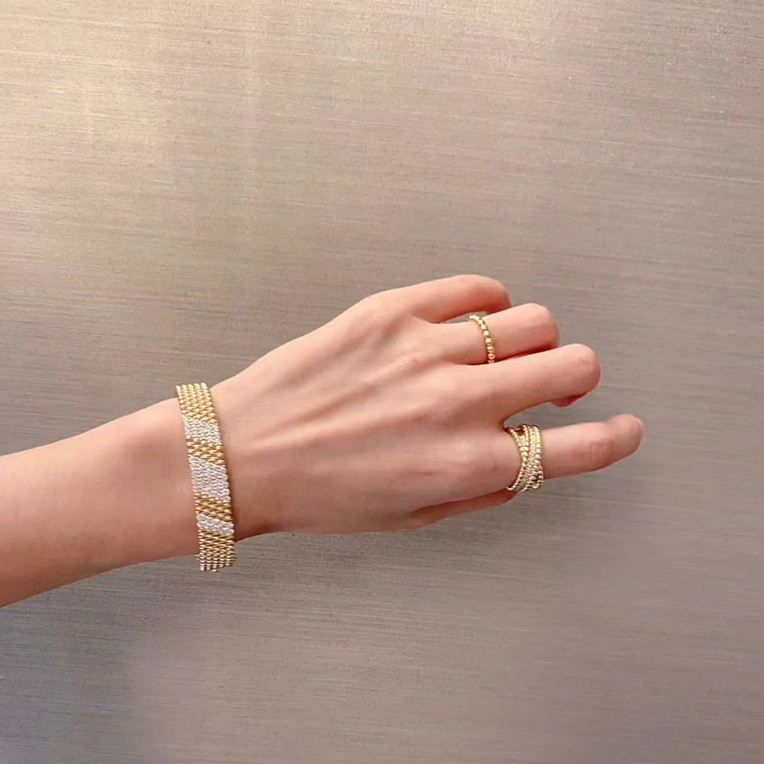 [VA]  FIVE-ROW DIAMOND BRACELET