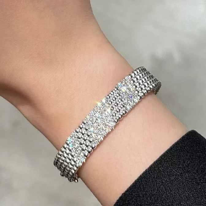 [VA]  FIVE-ROW DIAMOND BRACELET