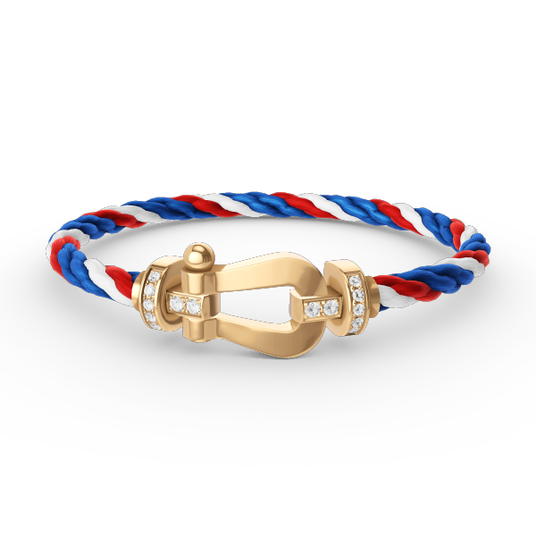 [VA]FORCE LARGE HORSESHOE HALF DIAMOND BRACELET GOLD