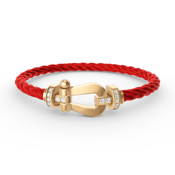 [VA]FORCE LARGE HORSESHOE HALF DIAMOND BRACELET GOLD