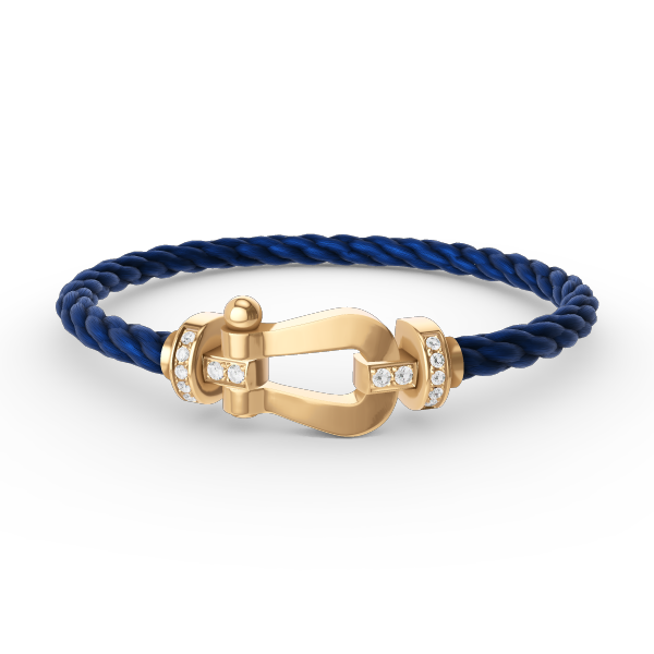 [VA]FORCE LARGE HORSESHOE HALF DIAMOND BRACELET GOLD