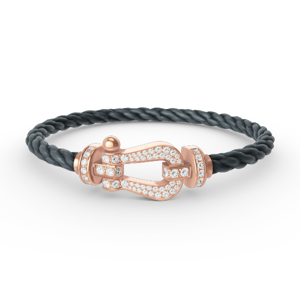 [VA]FORCE LARGE HORSESHOE FULL DIAMOND BRACELET ROSE GOLD