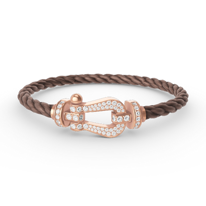 [VA]FORCE LARGE HORSESHOE FULL DIAMOND BRACELET ROSE GOLD