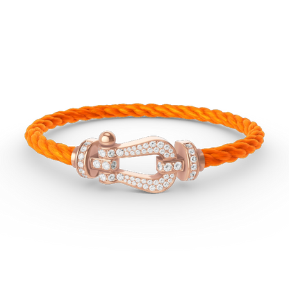 [VA]FORCE LARGE HORSESHOE FULL DIAMOND BRACELET ROSE GOLD