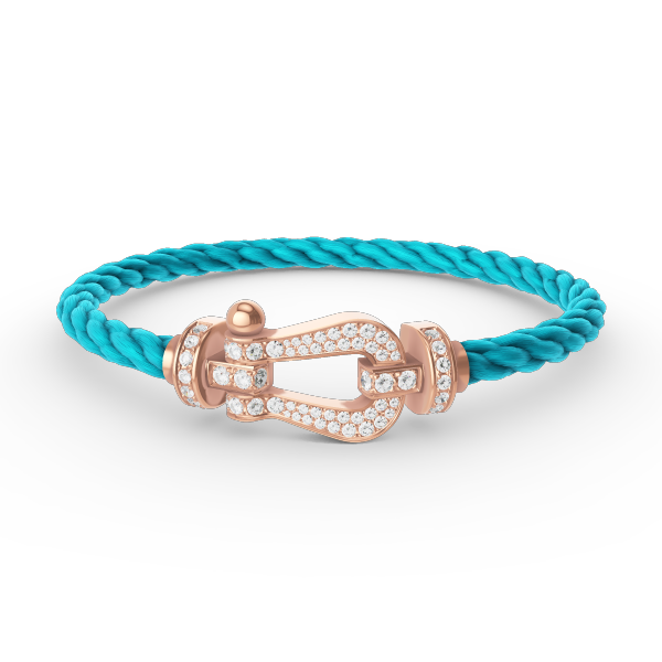 [VA]FORCE GROSSES HUFEISEN-ARMBAND MIT VOLL-DIAMANTBESATZ ROSÉGOLD