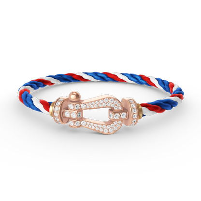[VA]FORCE LARGE HORSESHOE FULL DIAMOND BRACELET ROSE GOLD