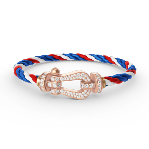[VA]FORCE LARGE HORSESHOE FULL DIAMOND BRACELET ROSE GOLD