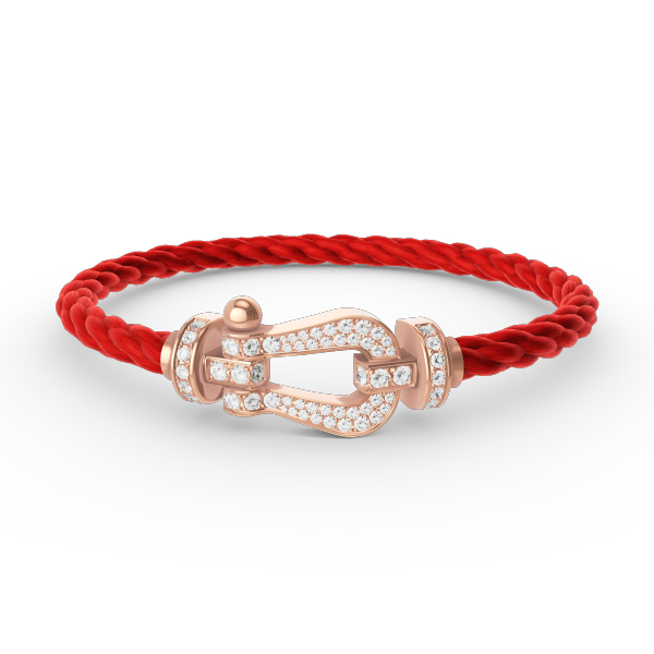 [VA]FORCE GROSSES HUFEISEN-ARMBAND MIT VOLL-DIAMANTBESATZ ROSÉGOLD