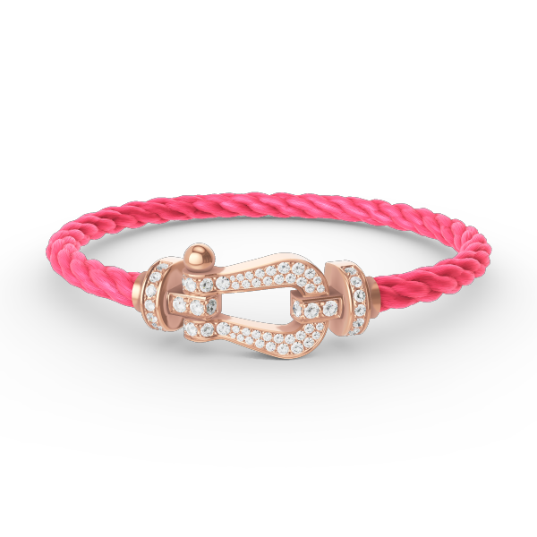[VA]FORCE GROSSES HUFEISEN-ARMBAND MIT VOLL-DIAMANTBESATZ ROSÉGOLD