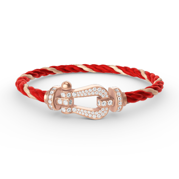 [VA]FORCE LARGE HORSESHOE FULL DIAMOND BRACELET ROSE GOLD