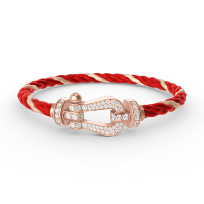 [VA]FORCE LARGE HORSESHOE FULL DIAMOND BRACELET ROSE GOLD