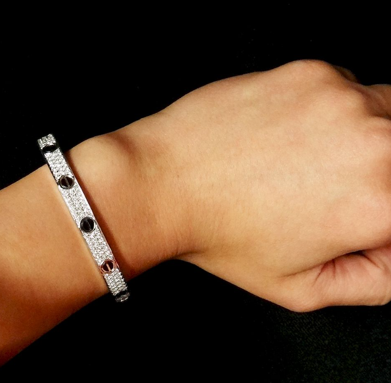 [VA]LOVE BRACELET 6.1MM DIAMOND-PAVED CERAMIC