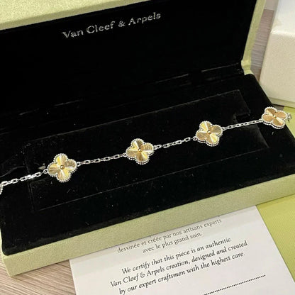 [VA]LUCKY CLOVER 5-MOTIF BRACELET - LASER COLLECTION