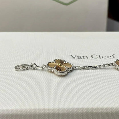 [VA]LUCKY CLOVER 5-MOTIF BRACELET - LASER COLLECTION