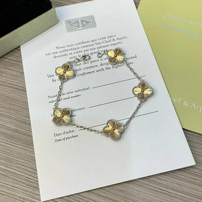 [VA]LUCKY CLOVER 5-MOTIF BRACELET - LASER COLLECTION