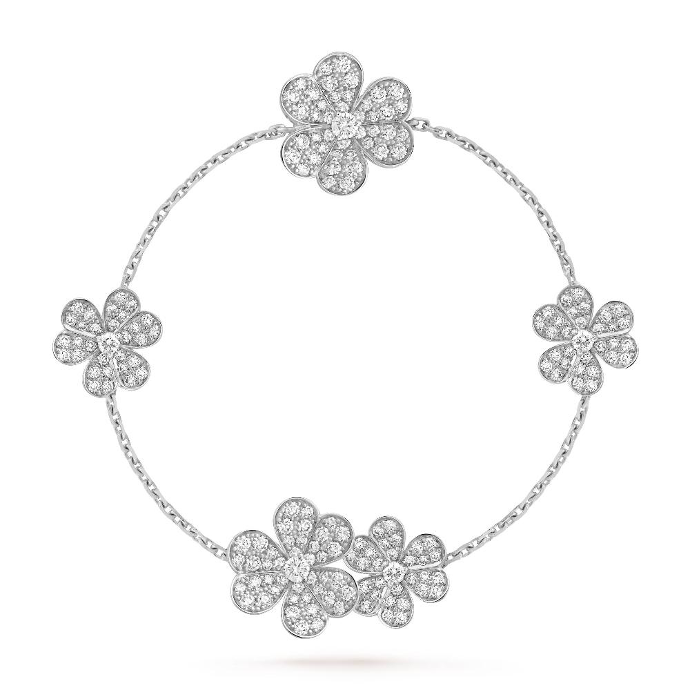 [VA]FRIVOLE ARMBAND 5 BLÜTEN SILBER