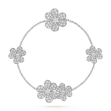 [VA]FRIVOLE ARMBAND 5 BLÜTEN SILBER