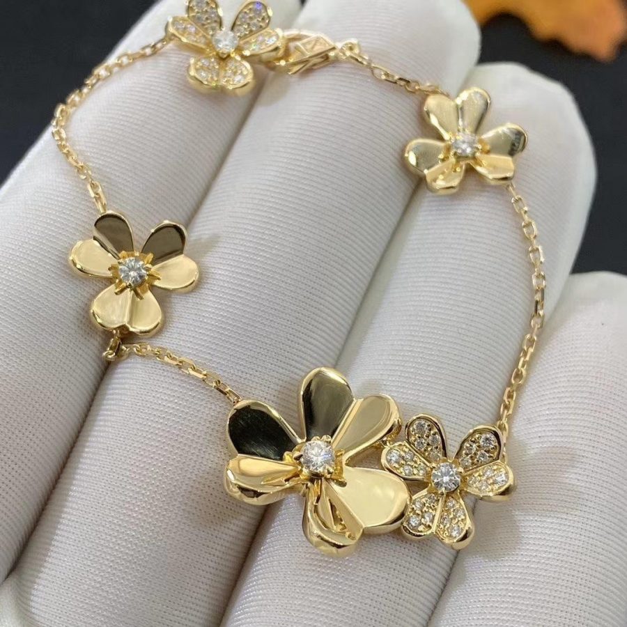[VA]FRIVOLE GOLD 5-BLÜTEN-ARMBAND