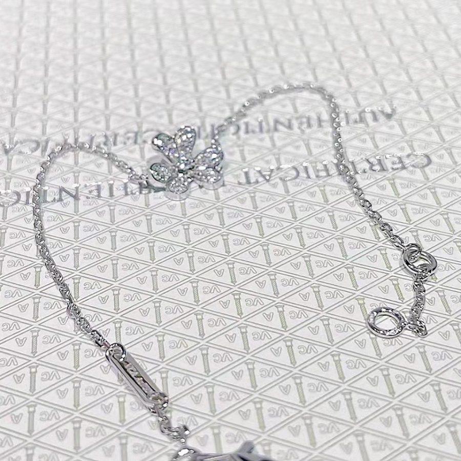 [VA]FRIVOLE ARMBAND SILBER BLUME DIAMANT
