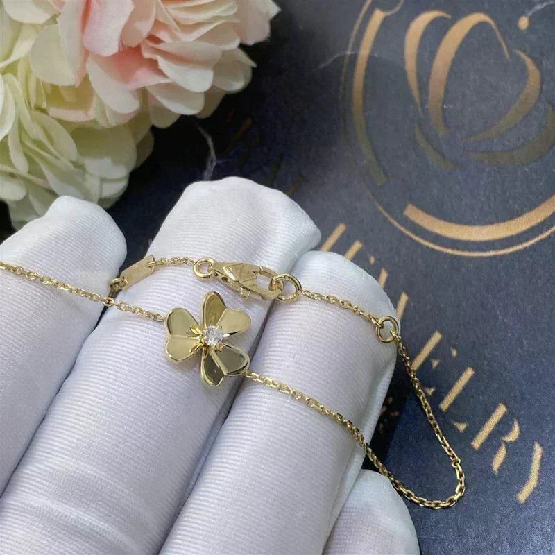 [VA]FRIVOLE ARMBAND GOLD BLUMEN ROSA MALACHIT