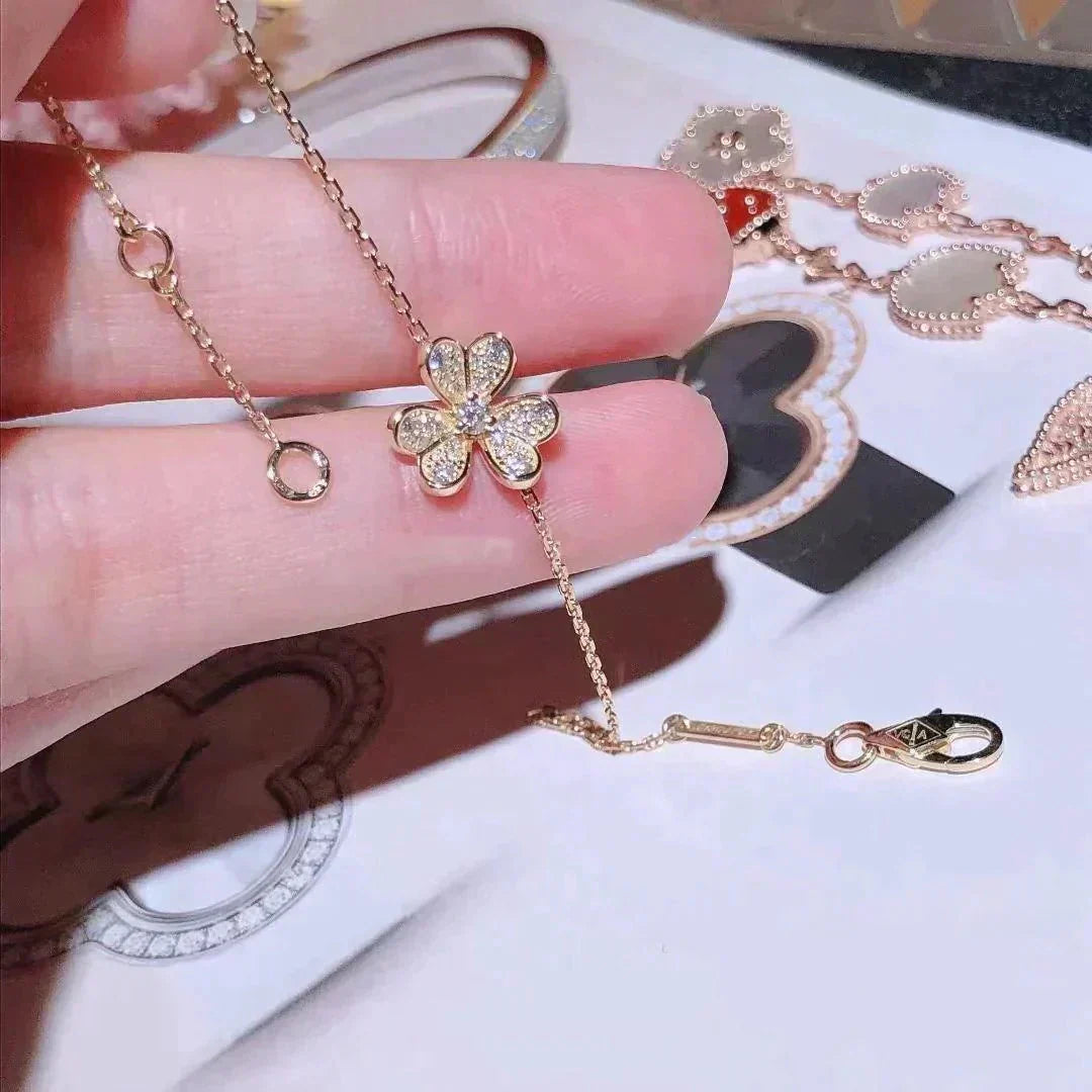 [VA]FRIVOLE GOLD-BLUMEN-DIAMANTARMBAND