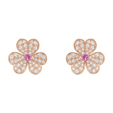 [VA]FRIVOLE OHRRINGE BLÜTE ROSÉGOLD MIT DIAMANTEN