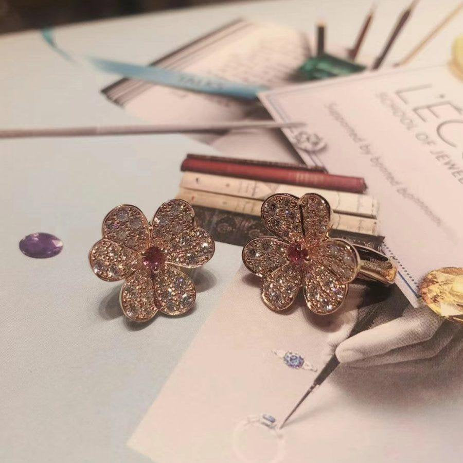 [VA]フリヴォル ピアス、ピンクゴールド、ダイヤモンド