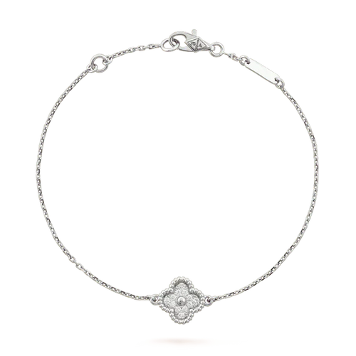 [VA]CLOVER  SINGLE FLOWER BRACELET SILVER
