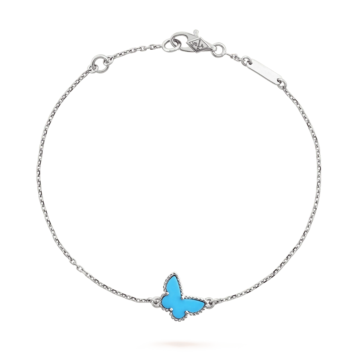 [VA]SCHMETTERLINGS-ARMBAND TÜRKIS SCHMETTERLING SILBER