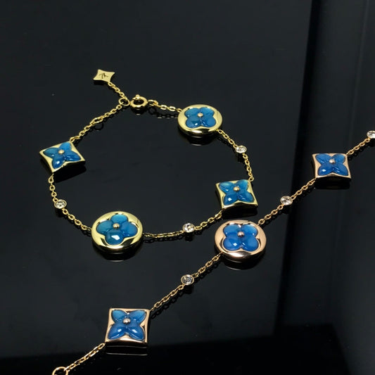 [VA]STAR AND SUN 4 MOTIF BLUE BRACELET
