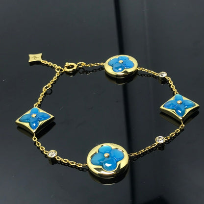 [VA]STAR AND SUN 4 MOTIF BLUE BRACELET