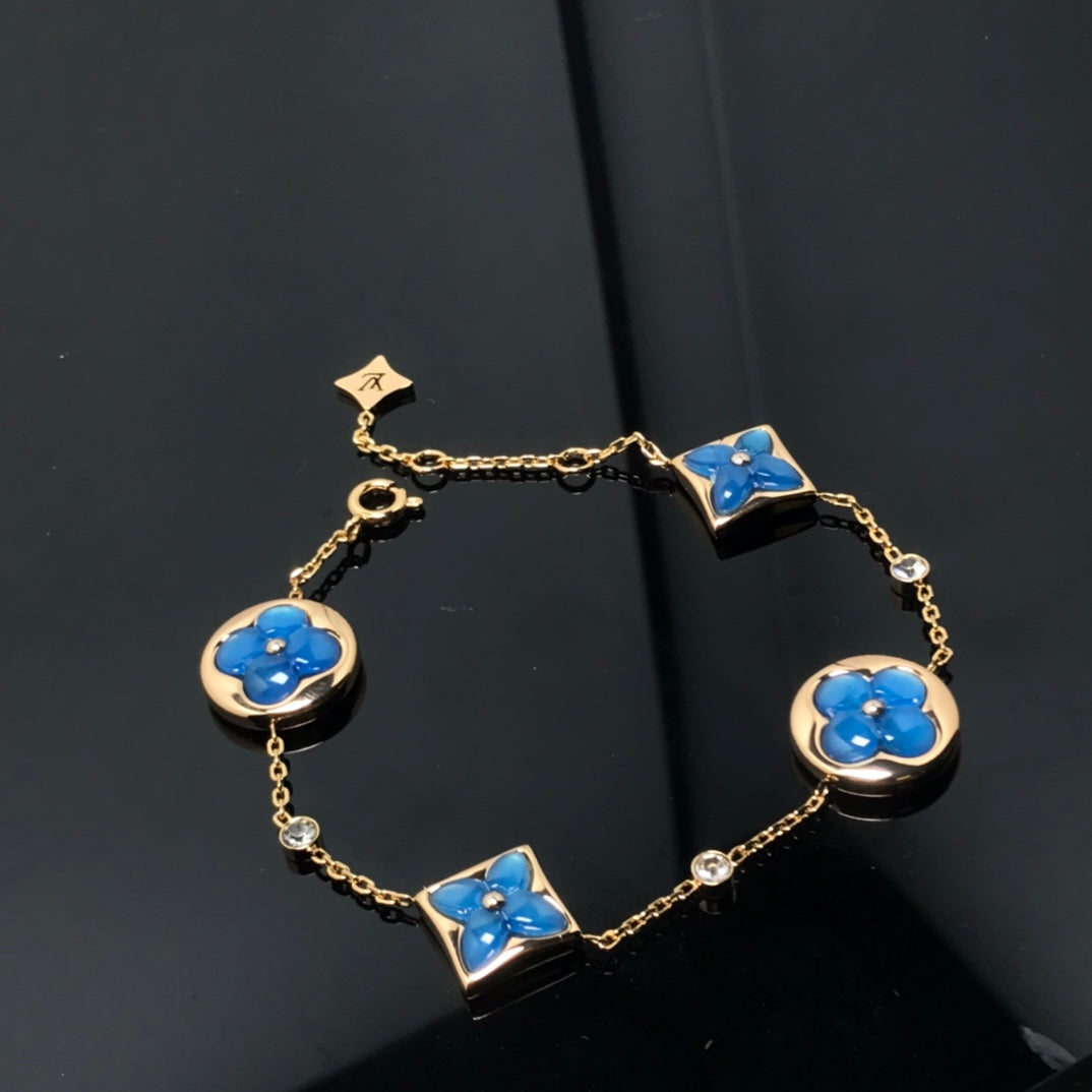 [VA]STAR AND SUN 4 MOTIF BLUE BRACELET