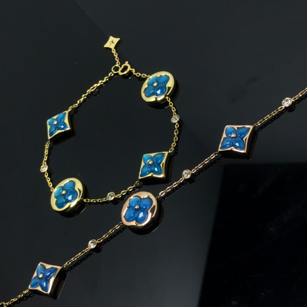 [VA]STAR AND SUN 4 MOTIF BLUE BRACELET
