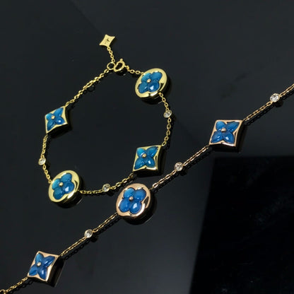 [VA]STAR AND SUN 4 MOTIF BLUE BRACELET