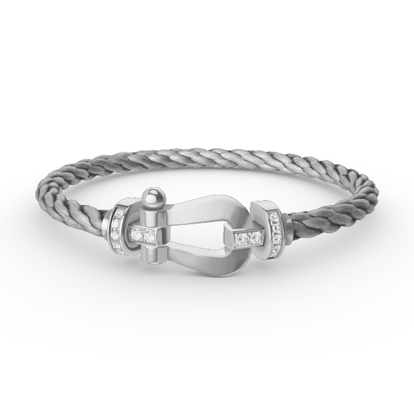 [VA]FORCE GROSSES HUFEISEN HALBDIAMANT ARMBAND SILBER