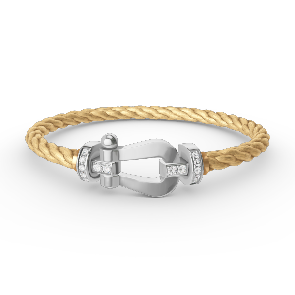 [VA]FORCE GROSSES HUFEISEN HALBDIAMANT ARMBAND SILBER