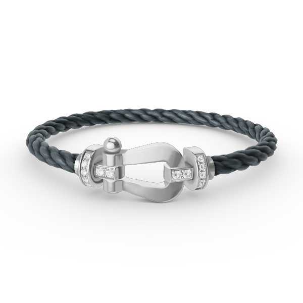 [VA]FORCE GROSSES HUFEISEN HALBDIAMANT ARMBAND SILBER