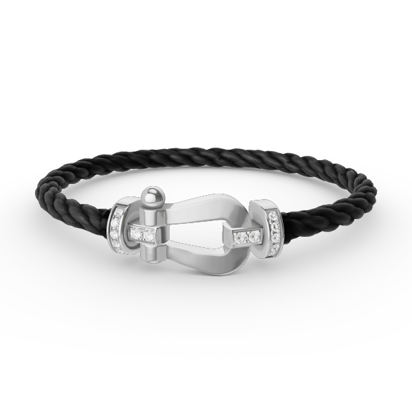 [VA]FORCE GROSSES HUFEISEN HALBDIAMANT ARMBAND SILBER