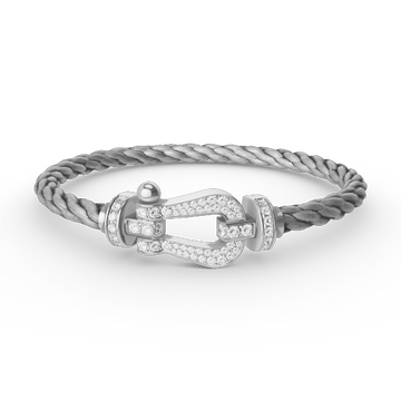 {
  "VA": "FORCE GROSSES HUFEISEN ARMBAND MIT VOLLBESATZ DIAMANTEN SILBER"
}