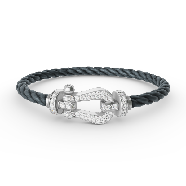 {
  "VA": "FORCE GROSSES HUFEISEN ARMBAND MIT VOLLBESATZ DIAMANTEN SILBER"
}