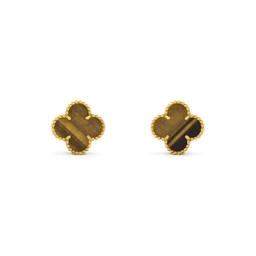 [VA]CLOVER MEDIUM 1 MOTIV OHRRINGE TIGERAUGE