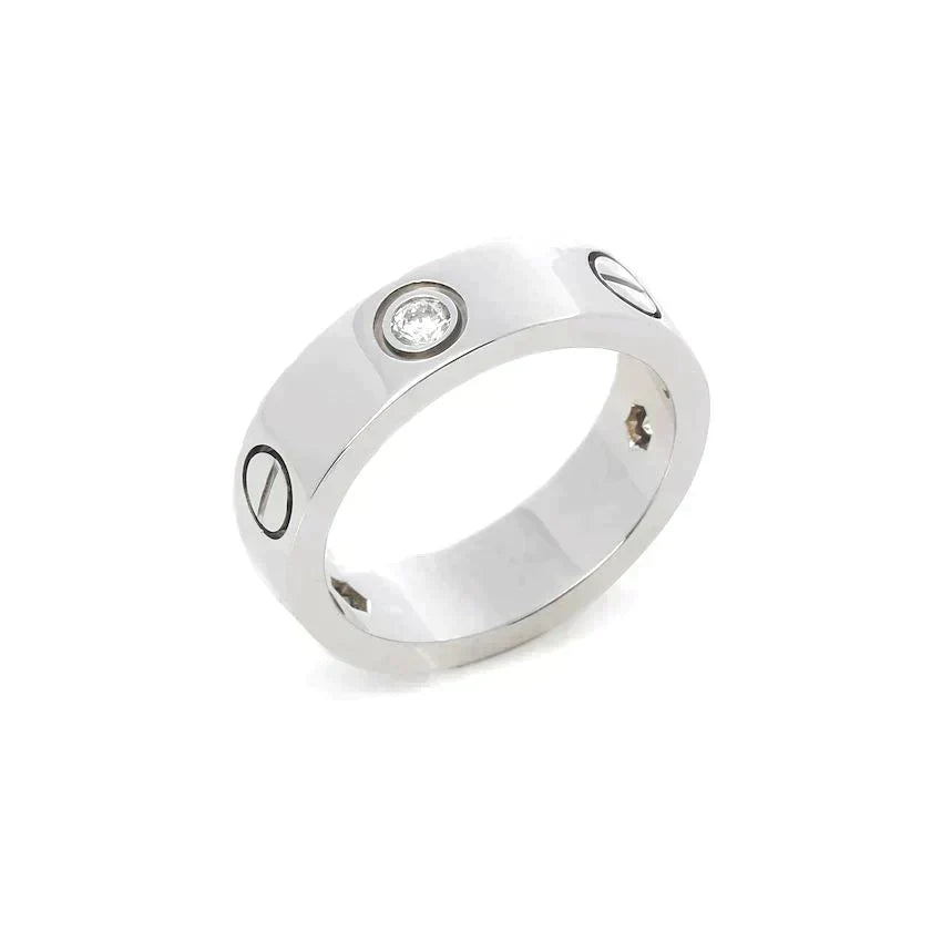 [VA]LOVE RING 5.5MM 3 DIAMONDS SILVER